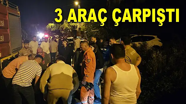 3 Araç Çarpıştı