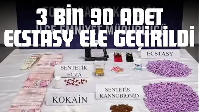 3 Bin 90 Adet Ecstasy Ele Geçirildi
