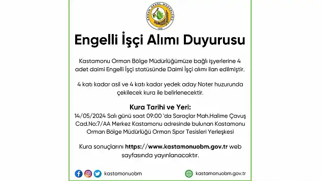 4 Engelli İşçi Alımı Yapılacak