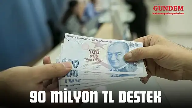 90 Milyon TL Destek Sağlandı