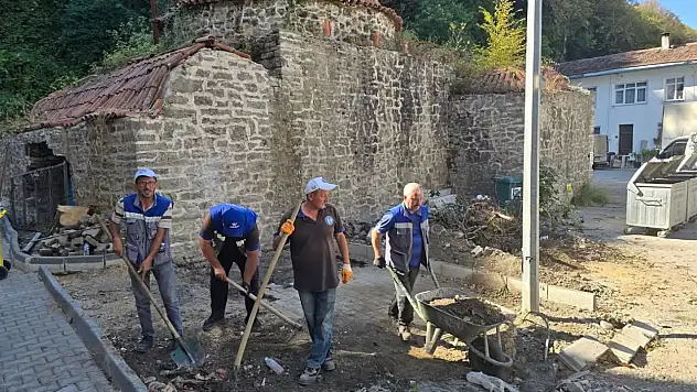 Abana'da Tarihi Hamam Çevresinde Düzenleme Çalışmaları Başladı