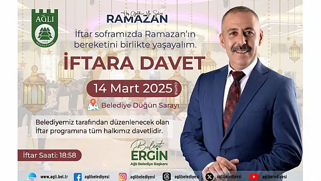Ağlı Belediyesi'nden Halk İftarına Davet