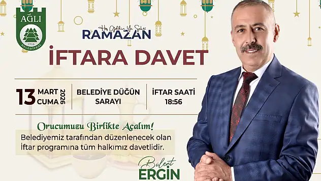 Ağlı Belediyesi'nden İftar Programına Davet