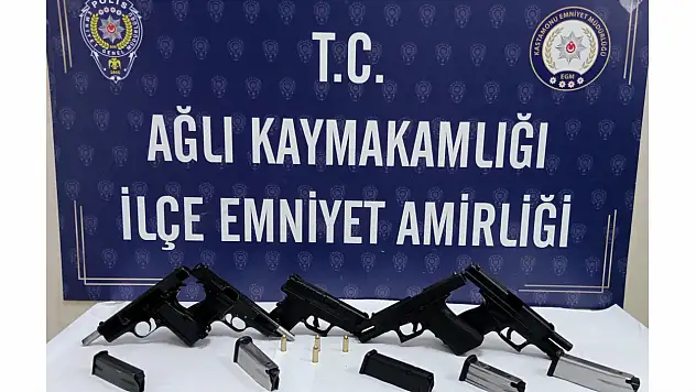 Ağlı'da Ruhsatsız Tabanca Ele Geçirildi