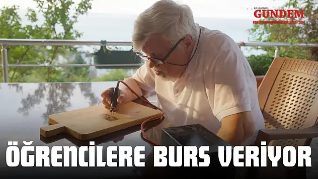 Ahşap Yakma Sanatıyla Öğrencilere Burs Veriyor