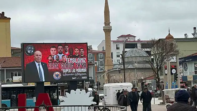 Alaca'dan Çorum FK'ye Süper Lig Yolunda Billboardlu Destek