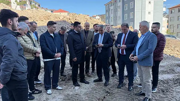 Alaplı'daki İmam Hatip Ortaokulu İnşaatında Denetim Gerçekleştirdiler