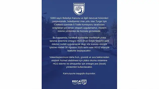 Amasra'da HGS Park Uygulaması Başladı
