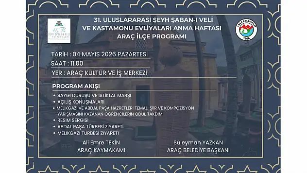 Araç'ta Anma Haftası Programına Davet