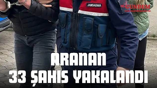Aranan 33 Şahıs Yakalandı