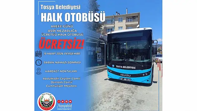 Arefe Günü Mezarlığa Ücretsiz Ulaşım