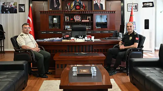 Asker Alma Bölge Başkanı Albay Aktaş'tan Emniyet Müdürü Tamer Taş'a Ziyaret
