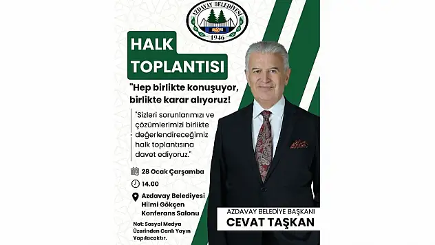 Azdavay'da Halk Toplantısı Düzenlenecek