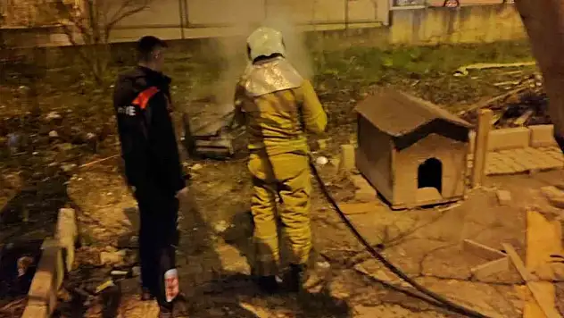 Bahçe Yangınında 'Köpek' Paniği