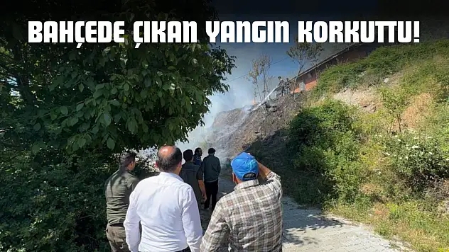 Bahçede Çıkan Yangın Korkuttu!