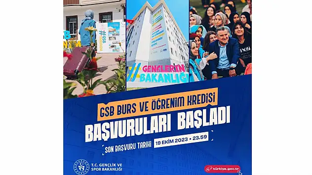 Bakan Bak: 'GSB Burs ve Öğrenim Kredisi başvuruları başladı'