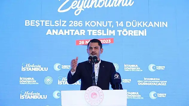 Bakan Kurum'dan dönüştürülen konut açıklaması