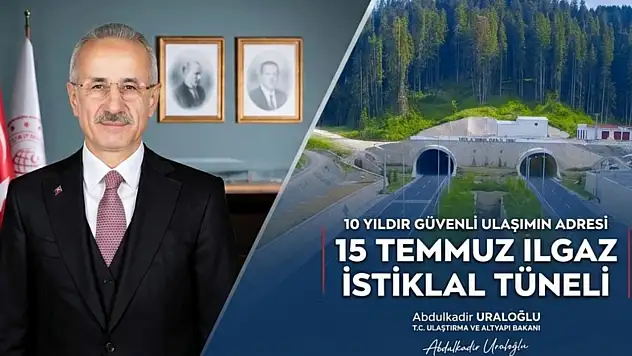 Bakan Uraloğlu'ndan, Ilgaz Tüneli Paylaşımı