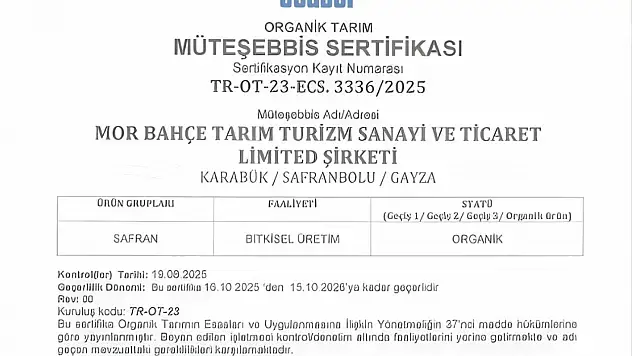 BAKKA Destekleriyle Safran Üretiminde Organik Üretime Geçildi