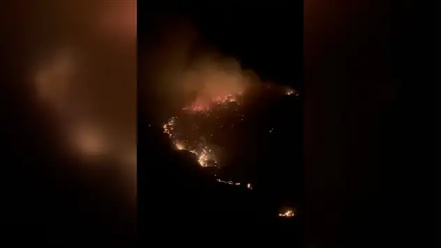 Balıkesir Marmara Adası'nda Çıkan Yangına Müdahale Ediliyor