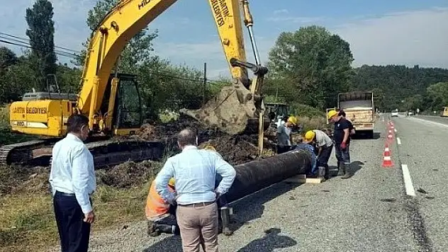 Bartın'da Su İshale Hattında Bakım ve Onarım Çalışma Yapıldı