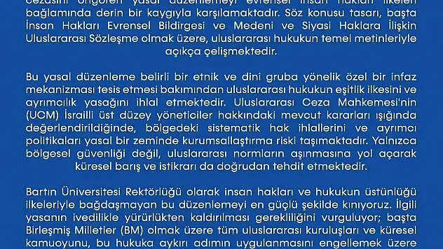 BARÜ'den, İsrail'e Yasal Düzenleme Tepkisi