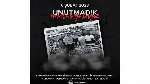 Başkan Kavaklıgil'den 6 Şubat Paylaşımı