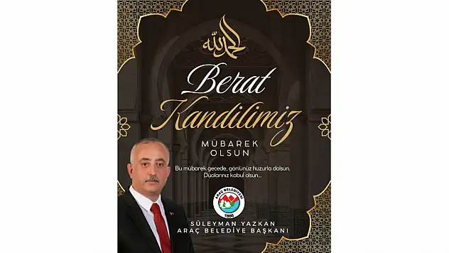 Başkan Yazkan'dan Berat Kandili Paylaşımı