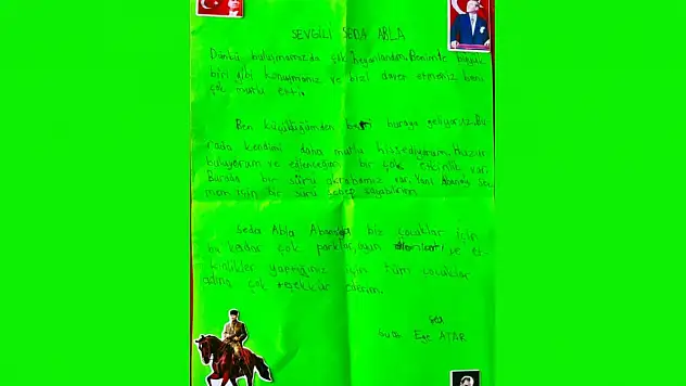 Belediye Başkanı Seda Oyar'a Çocuklardan İçten Mektup