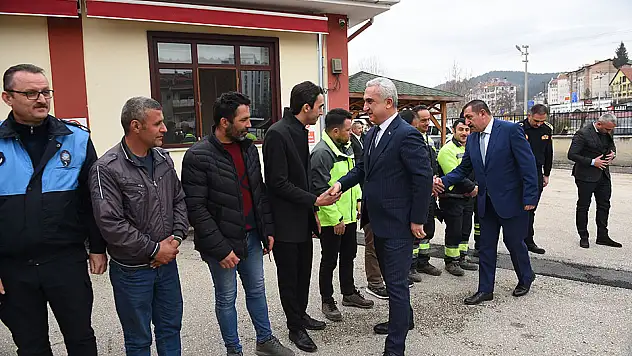 BELEDİYE EKİPLERİNE TEŞEKKÜR ZİYARETİ