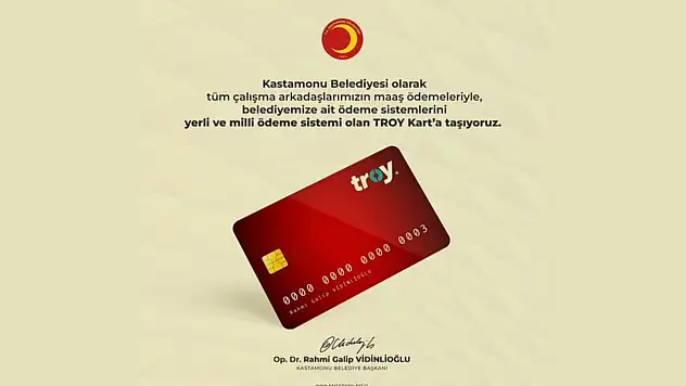 Belediye Maaş Ödemelerini Troy Kartla Yapacak