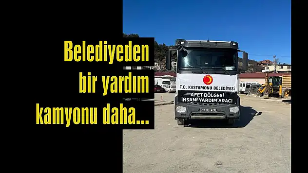 Belediyeden bir yardım kamyonu daha