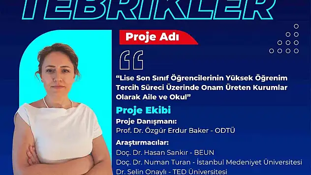 BEUN Akademisyenlerinden Yükseköğrenim Tercih Süreçlerine Yönelik TÜBİTAK 1001 Projesi