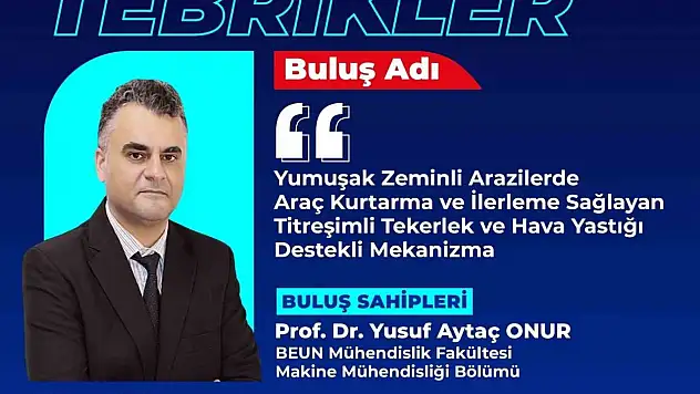 BEUN'lu akademisyen ve öğrencilerin buluşuna patent