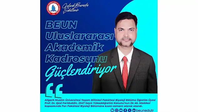 BEUN Uluslararası Akademik Kadrosunu Güçlendiriyor