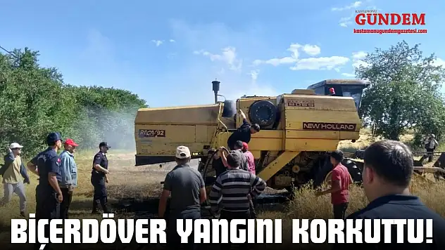 Biçerdöver Yangını Korkuttu!