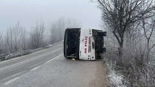 Bolu'da İşçi Servisi Devrildi: 9 Yaralı