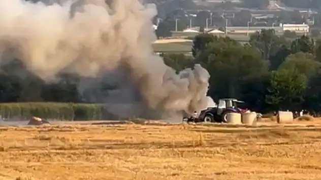 Bolu'da Anız Yangını Çıktı