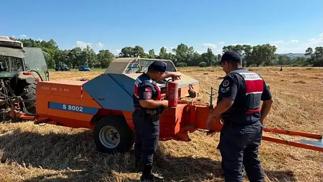 Bolu'da jandarmadan hasat döneminde yangın denetimi