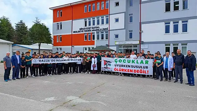 Bolu'da Lise Öğrencilerinden Filistin'e Destek