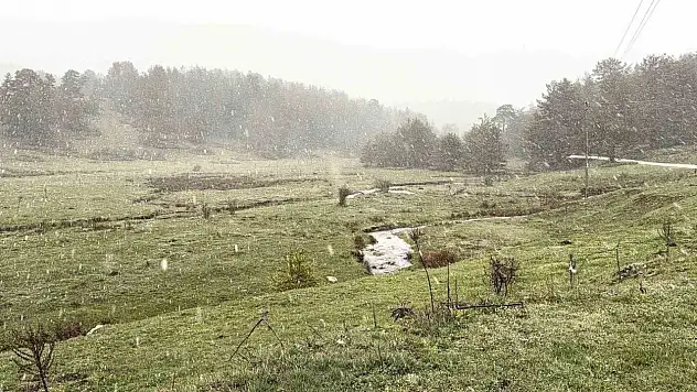 Bolu'da Nisan Ayında Kar Sürprizi