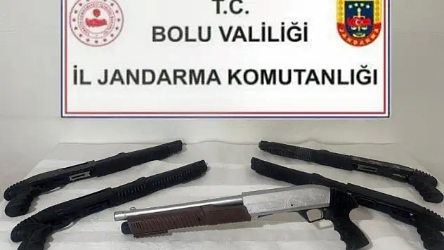 Bolu'da Ruhsatsız 5 Av Tüfeği Ele Geçirildi