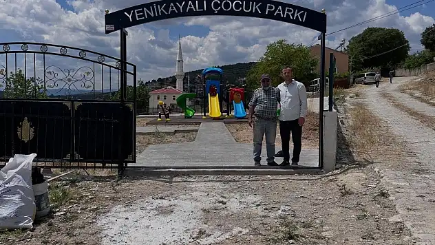 Boyabat'ta köy çocuklarına yeni oyun parkı