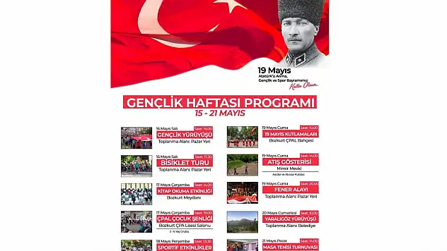 Bozkurt, Gençlik Haftası'nı doyasıya yaşayacak
