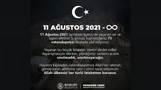 Bozkurt'ta Sel Felaketinin 5. Yılında 73 Can Dualarla Anıldı
