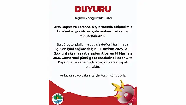 Bu Plajlar Cumartesi Gününe Kadar Kapalı Olacak