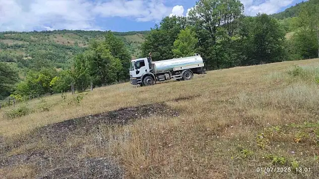 Buğday Tarlasında Korkutan Yangın