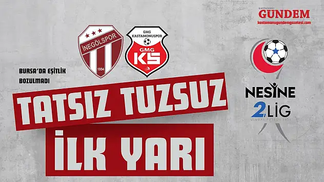 Bursa'da Tatsız Tuzsuz İlk Yarı! İnegölspor-GMG Kastamonuspor Maçında Eşitlik Bozulmadı