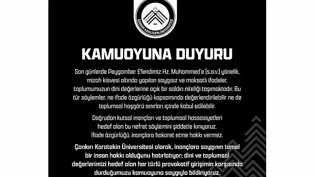 ÇAKÜ'den Leman Dergisine Kınama
