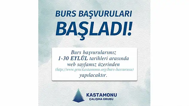 Çalışma Grubu'nun, Burs Başvuruları Başladı